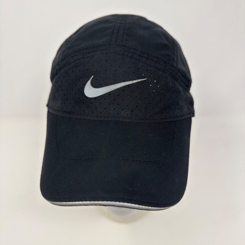 NIKE Dri-Fit ADV Aerobill Tailwind‎ Running Tennis Hat Cap Black 5 Panel OSFM